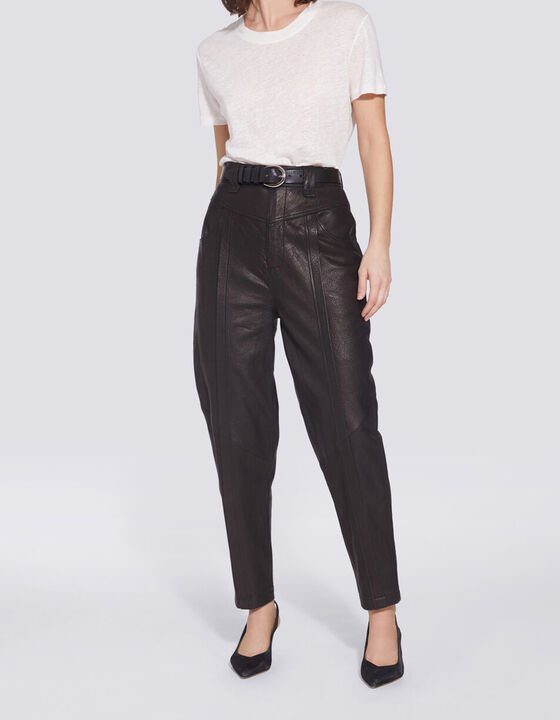POWEL STRAIGHT LEG LEATHER TROUSERS